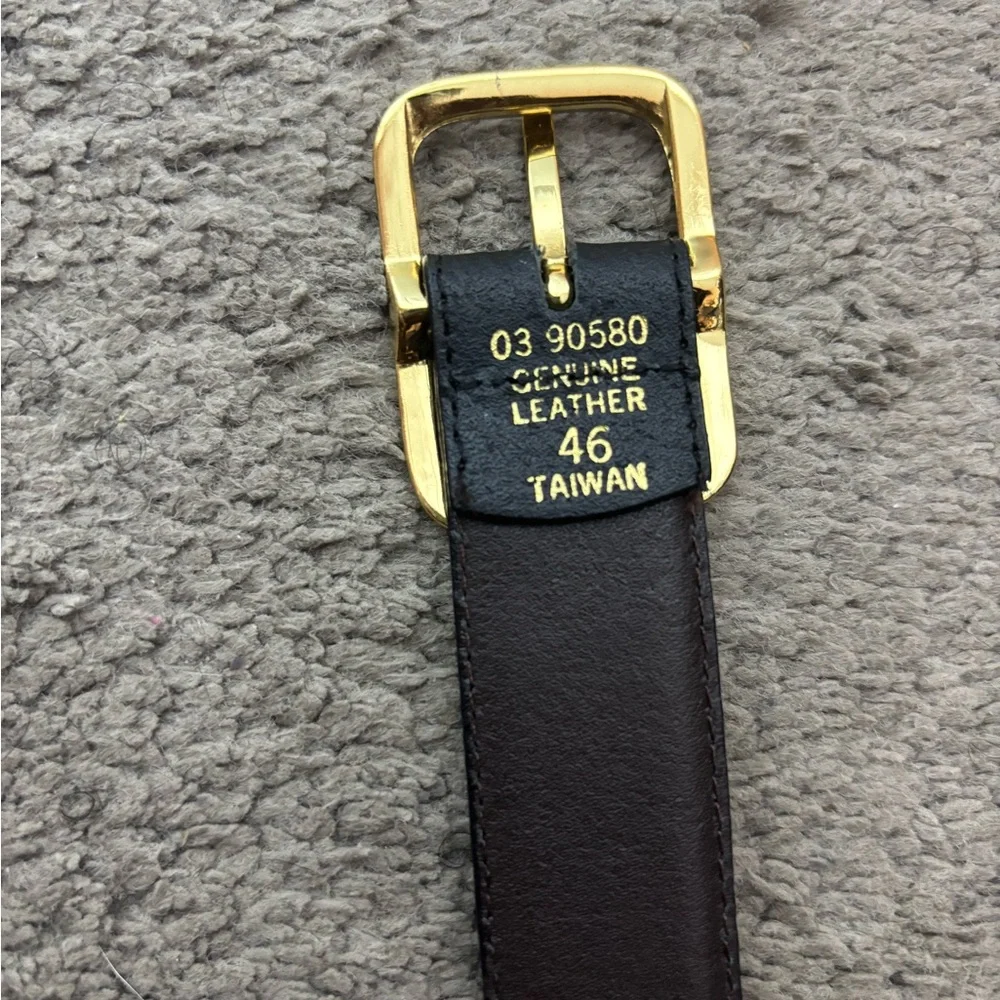 Men’s Leather Belt Size  46 Reversible Black and Brown Big and Tall Plus Size